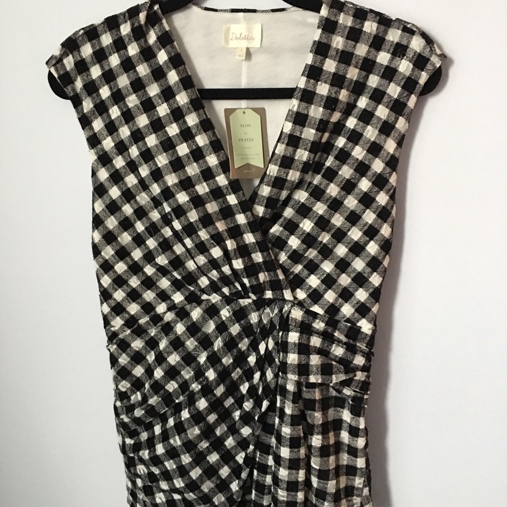 NWT Anthropologie Deletta gingham top, size small